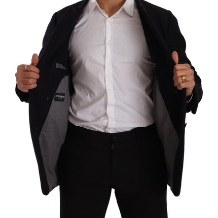 Dolce & Gabbana Gray Alpaca Button Down Men Coat Jacket