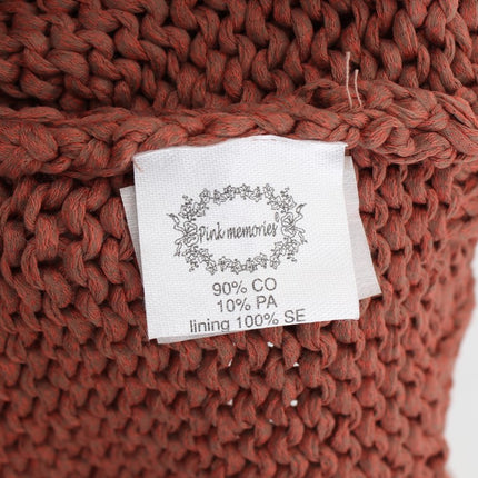 PINK MEMORIES Red Cotton Blend Knitted Sleeveless Sweater