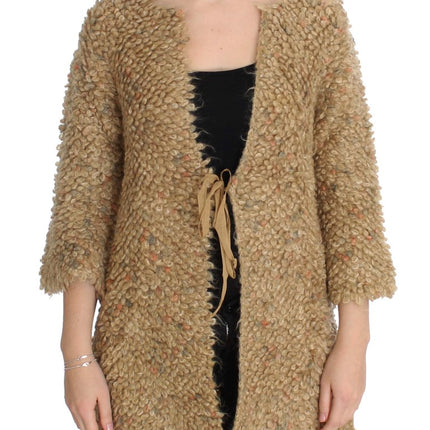 PINK MEMORIES Beige Wool Blend Cape Sweater