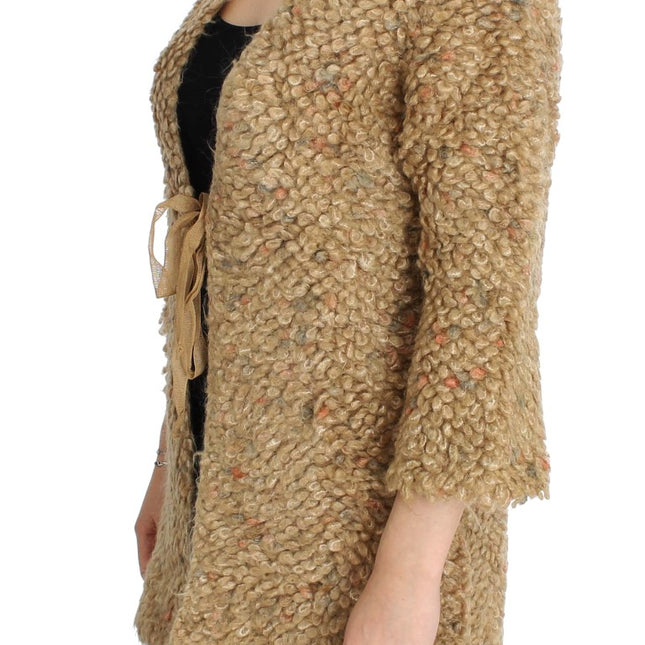 PINK MEMORIES Beige Wool Blend Cape Sweater