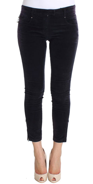 Costume National Purple Cropped Corduroys Jeans
