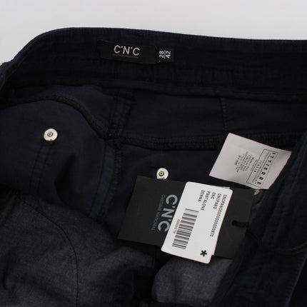 Costume National Purple Cropped Corduroys Jeans