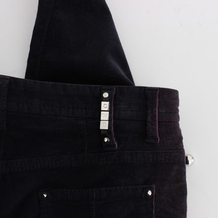 Costume National Purple Cropped Corduroys Jeans