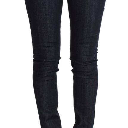 Costume National Blue Cotton Stretch Slim Fit Jeans