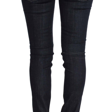 Costume National Blue Cotton Stretch Slim Fit Jeans