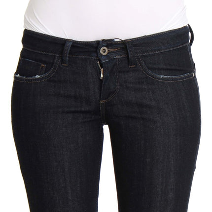 Costume National Blue Cotton Stretch Slim Fit Jeans