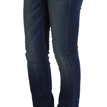 Costume National Blue Wash Cotton Slim Fit Skinny Jeans