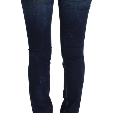 Costume National Blue Wash Cotton Slim Fit Skinny Jeans