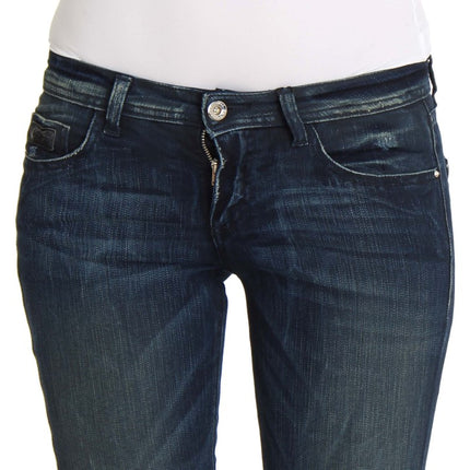 Costume National Blue Wash Cotton Slim Fit Skinny Jeans