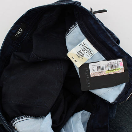 Costume National Blue Wash Cotton Slim Fit Skinny Jeans
