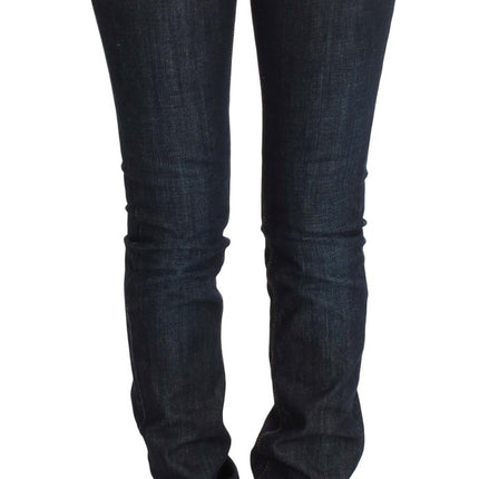 Costume National Blue Cotton Stretch Slim Fit Jeans