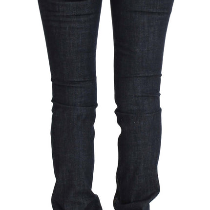Costume National Blue Cotton Stretch Slim Fit Jeans