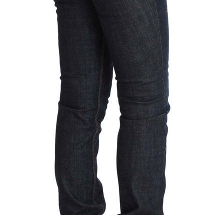 Costume National Blue Cotton Stretch Slim Fit Jeans
