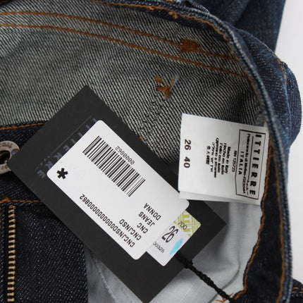 Costume National Blue Cotton Stretch Slim Fit Jeans