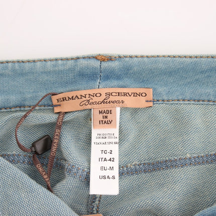 Ermanno Scervino Blue Capri Pants Cropped Jeans