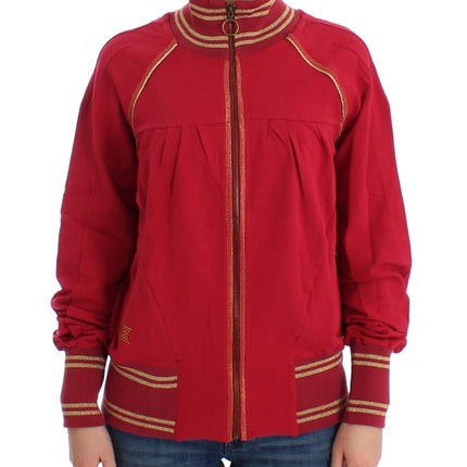 John Galliano Pink Mock Zip Cardigan Sweatshirt Sweater