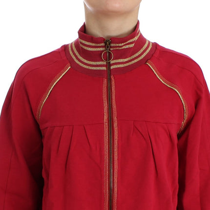 John Galliano Pink Mock Zip Cardigan Sweatshirt Sweater