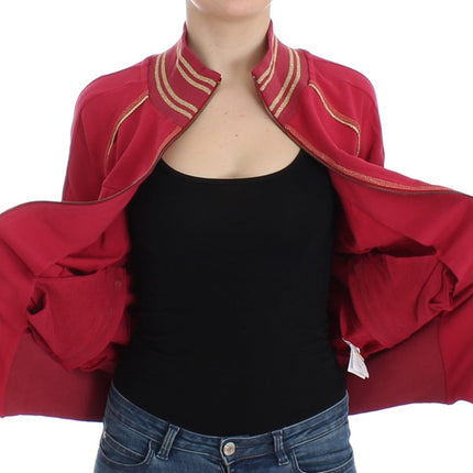 John Galliano Pink Mock Zip Cardigan Sweatshirt Sweater