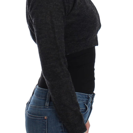 Ermanno Scervino Gray Knit Wool Cardigan Sweater