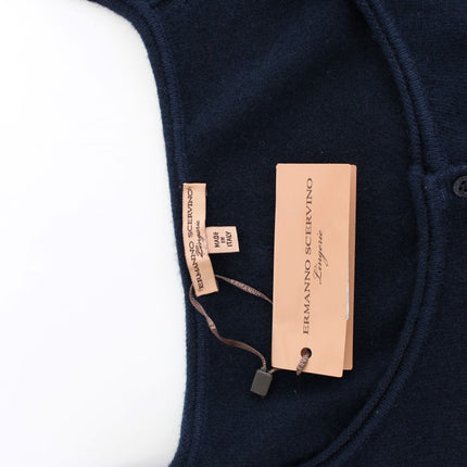 Ermanno Scervino Blue Cashmere Cardigan Sweater