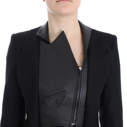 KAALE SUKTAE Black Short Blazer Coat Biker Jacket