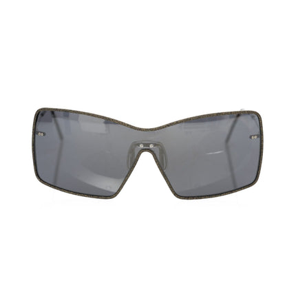 Frankie Morello Black Metallic Fiber Women Sunglasses