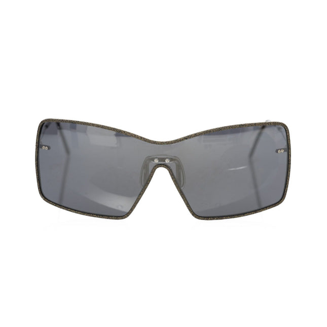 Frankie Morello Black Metallic Fiber Women Sunglasses