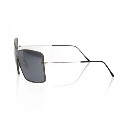 Frankie Morello Black Metallic Fiber Women Sunglasses