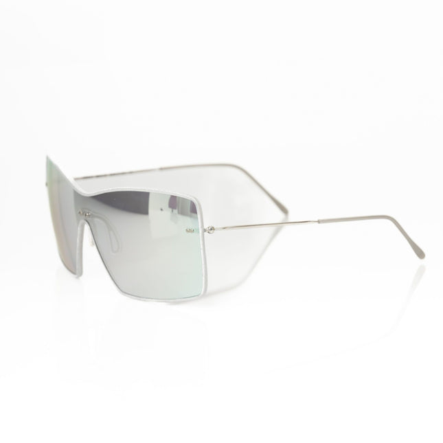 Frankie Morello Silver Metallic Fiber Women Sunglasses
