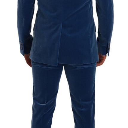 Dolce & Gabbana Blue SICILIA Velvet Slim Fit 2 Piece Suit