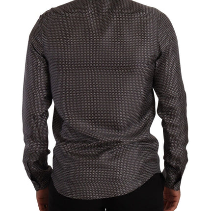 Dolce & Gabbana Gray Fantasy Pattern Pajama Top Mens Shirt