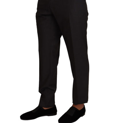 Dolce & Gabbana Gray Wool Formal Tuxedo Trouser Dress Pants