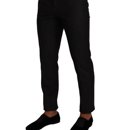 Dolce & Gabbana Gray Check Wool Formal Trouser Dress Pants
