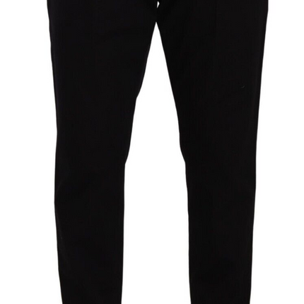 Dolce & Gabbana Black Cotton Stretch Chinos Trouser Jeans
