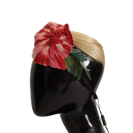 Dolce & Gabbana Black Silk White Hair Parrucchiera Diadem Headband