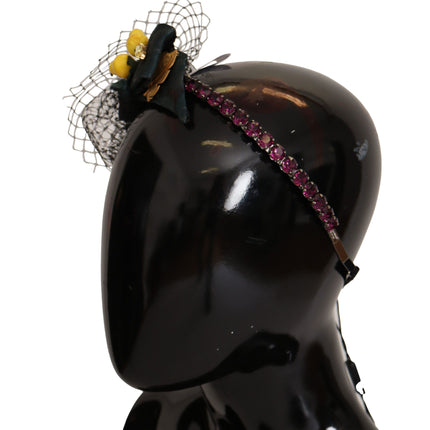 Dolce & Gabbana Purple Crystal Diadem Headband Lemons Sicily Tiara