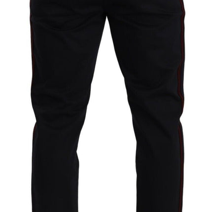 Dolce & Gabbana Blue Bordeaux Cotton Skinny Chino Pants
