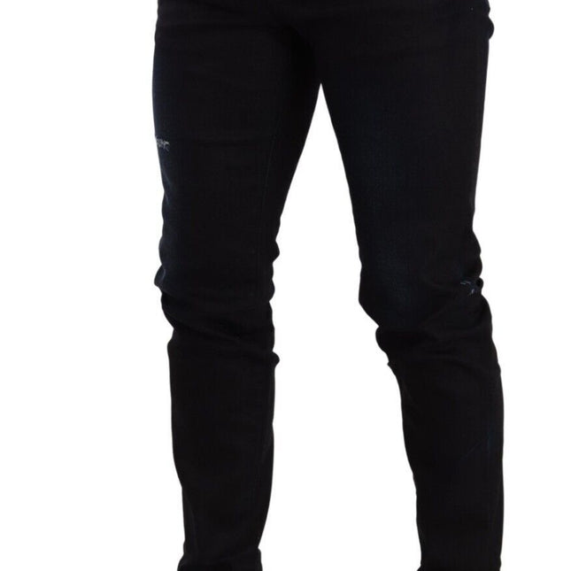 Dolce & Gabbana Blue Cotton Stretch Skinny Denim Trouser Jeans