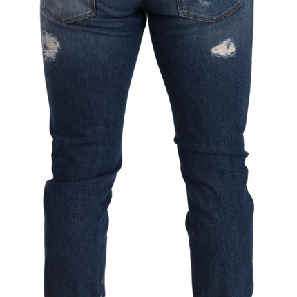 Dolce & Gabbana Blue Wash Cotton Stretch Slim Fit Denim Jeans
