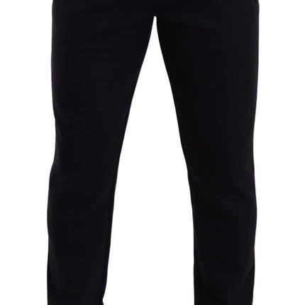 Dolce & Gabbana Blue Cotton Stretch Jogging Trouser Pants