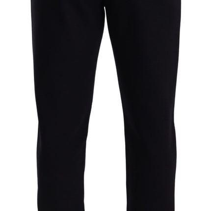 Dolce & Gabbana Blue Cotton Stretch Jogging Trouser Pants