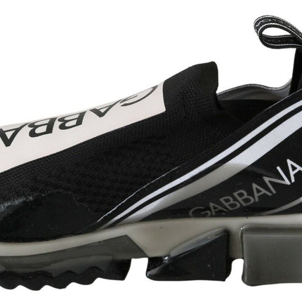 Dolce & Gabbana Black White SORRENTO Sport Stretch Sneakers