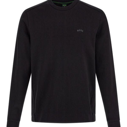 Hugo Boss Black Cotton Logo Details Sweatshirt
