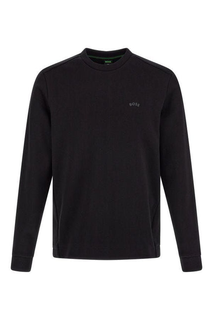 Hugo Boss Black Cotton Logo Details Sweatshirt