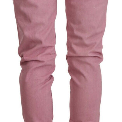 Acht Pink Cotton Slim Fit Women Denim Skinny Jeans
