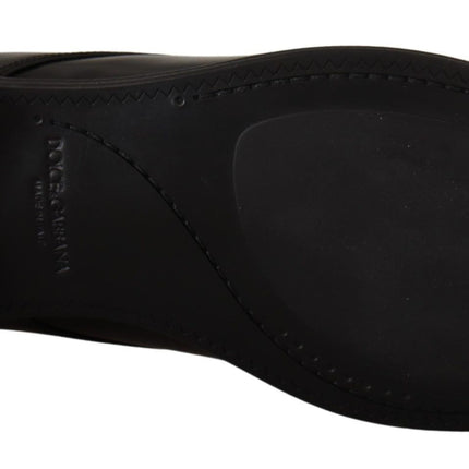 Dolce & Gabbana Black Leather Lace Up Formal Derby Shoes