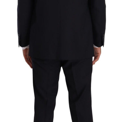 Domenico Tagliente Blue Polyester Single Breasted Formal Suit