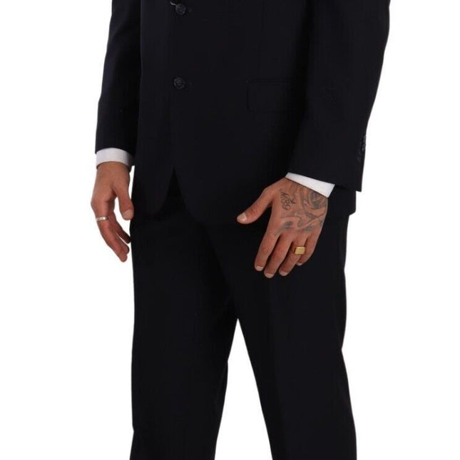 Domenico Tagliente Blue Polyester Single Breasted Formal Suit