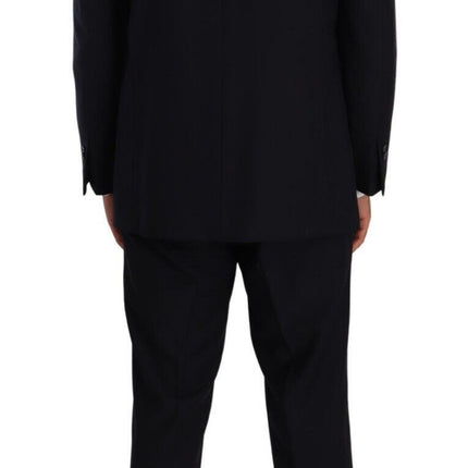 Domenico Tagliente Blue Polyester Single Breasted Formal Suit