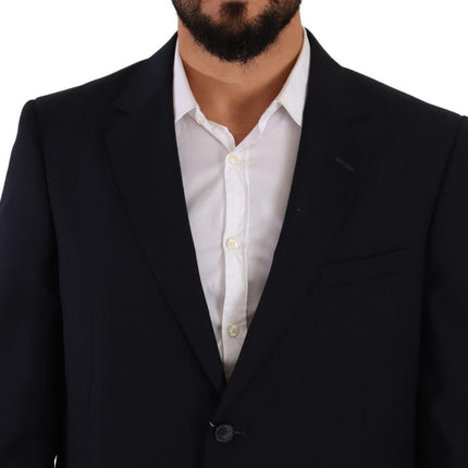 Domenico Tagliente Blue Polyester Single Breasted Formal Suit